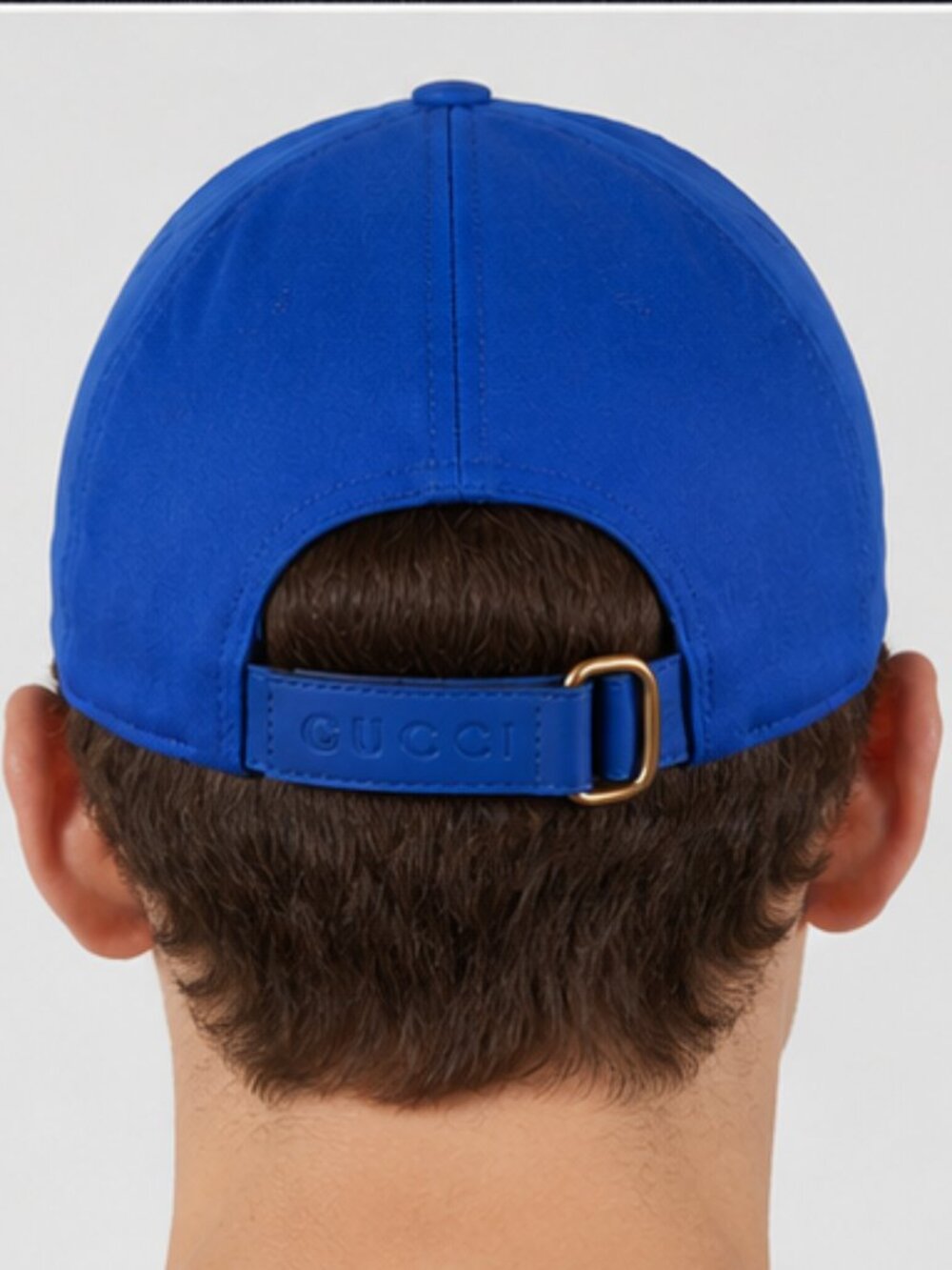 NWT Gucci 100 Anniversary Interlocking G Blue Baseball Cap Hat Made in Italy 673 - Picture 2 of 6